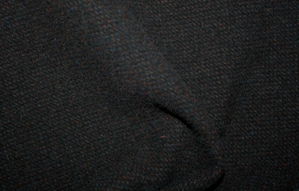Black and Charcoal Micro Check Mill-dyed Wool Fabric
