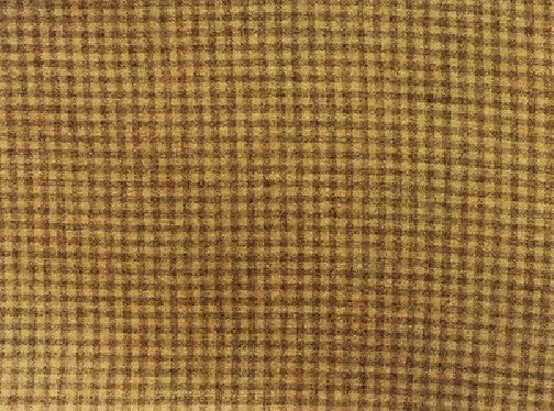 Butter Rum Check Mill-dyed Wool Fabric