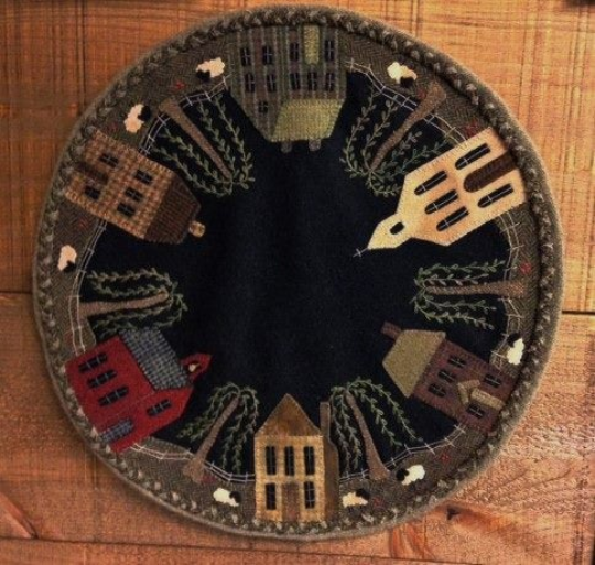 Cricket Town Table Mat Pattern by Cricket Street - Kit Option Available