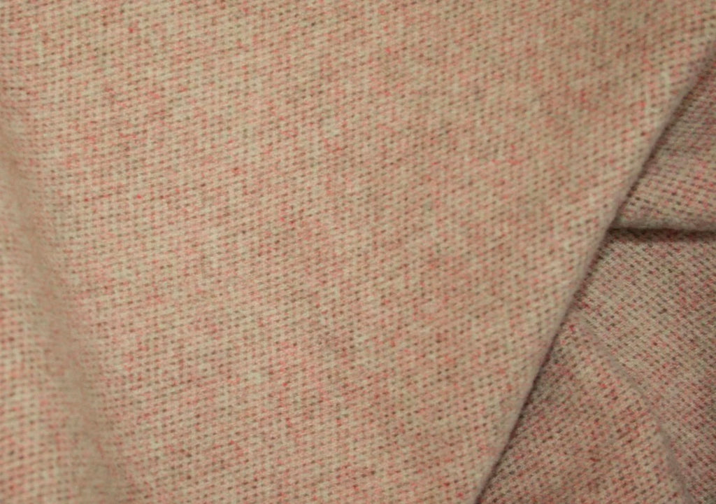 Dusty Pink Tick Mill-dyed Wool Fabric