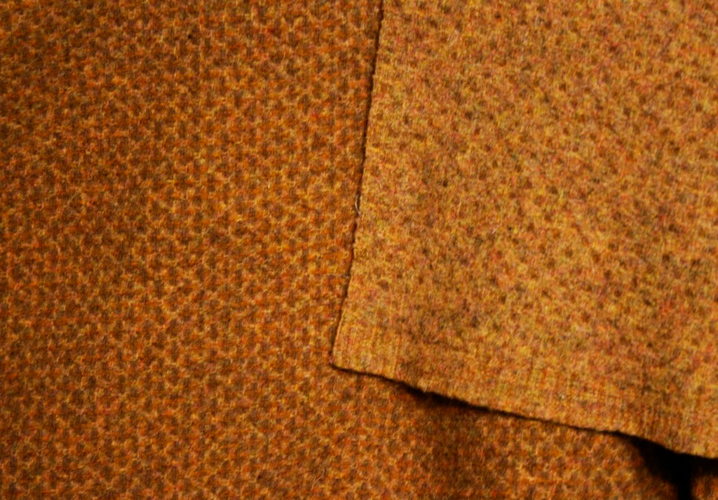 Golden Brown Basket Mill-dyed Wool Fabric