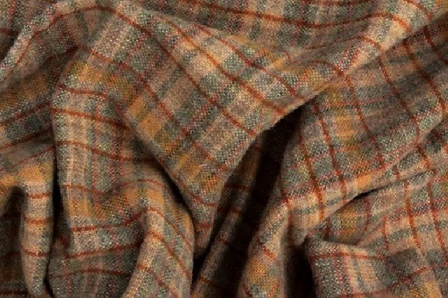 Fall Plaid Mill-dyed Wool Fabric