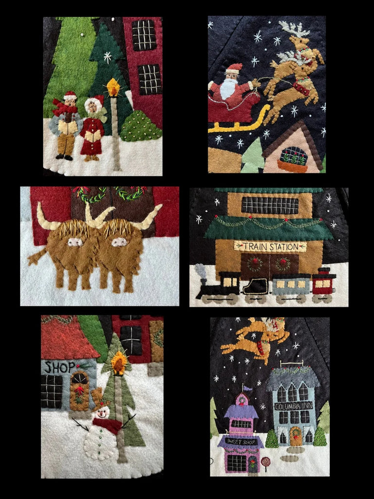 Eight Tiny Reindeer 48" Tree Skirt Pattern Design by Cheswick Company