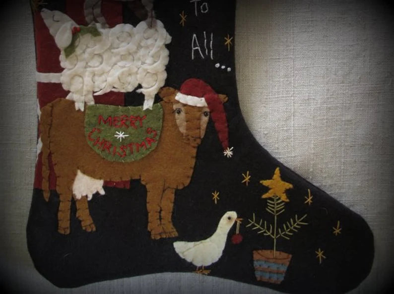 Merry Christmas to All Stocking Pattern Design by Cheswick Company