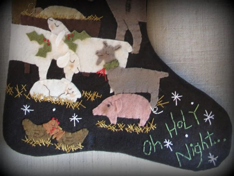 Oh Holy Night Stocking Pattern Design by Cheswick Company