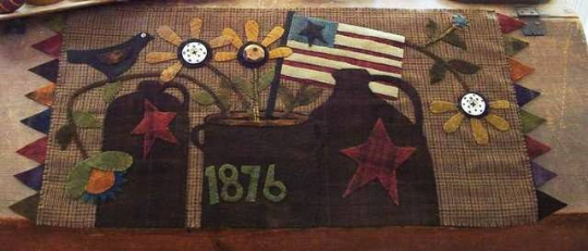 It's a Crock Table Top Mat Pattern by Primitive Pieces by Lynda