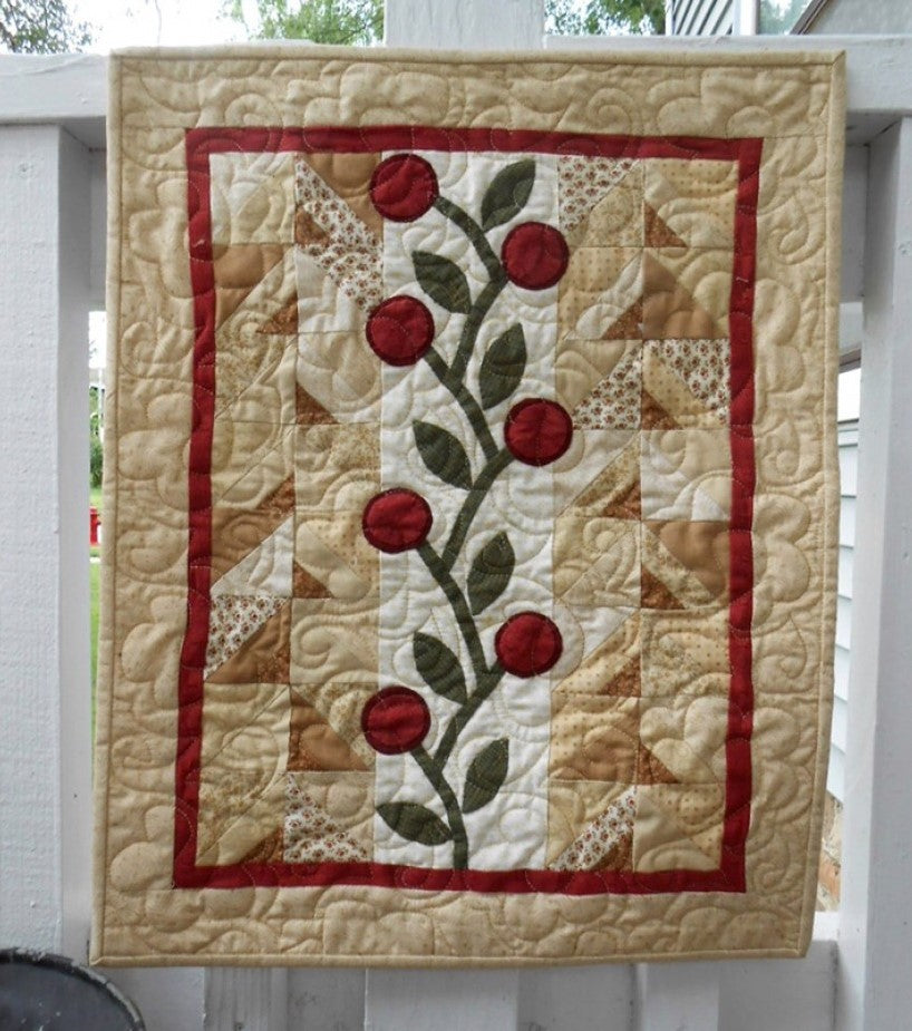Just Vine Quilted Wall Hanging by Deb Eggers