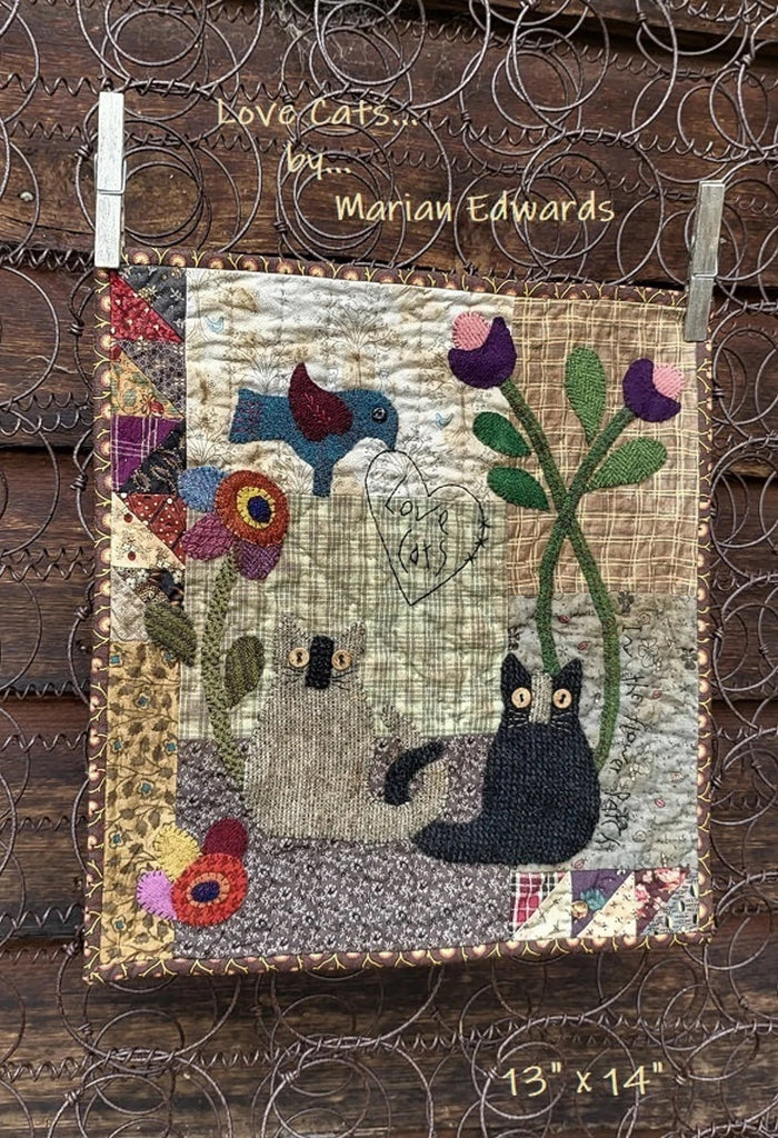 Love Cats Downloadable Pattern by Marian Edwards