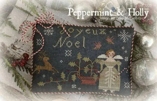 Peppermint and Holly Pattern by Brenda Gervais