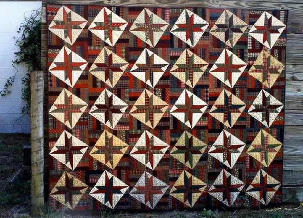 Prairie Christmas Stars Downloadable Quilt Pattern by Lynda Hall