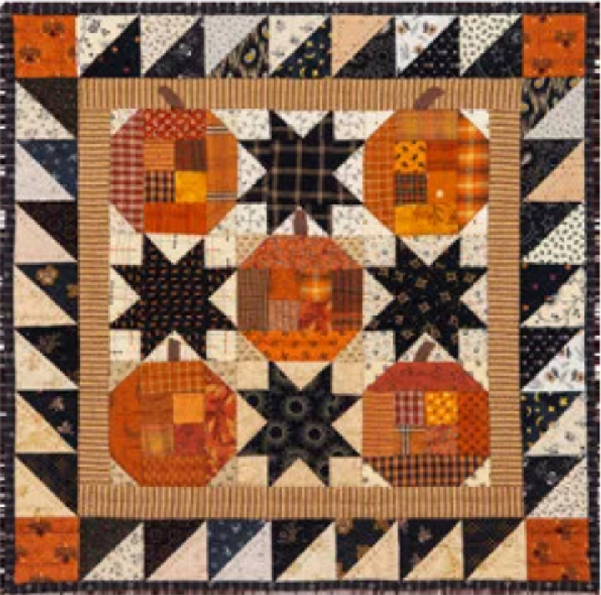 Pumpkin Patch Wall Quilt Pattern design by Norma Whaley – fiddlestix ...