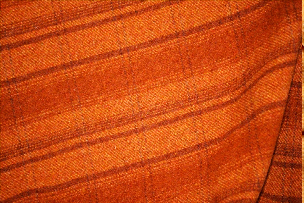 Pumpkin Stripe Mill-dyed Wool Fabric