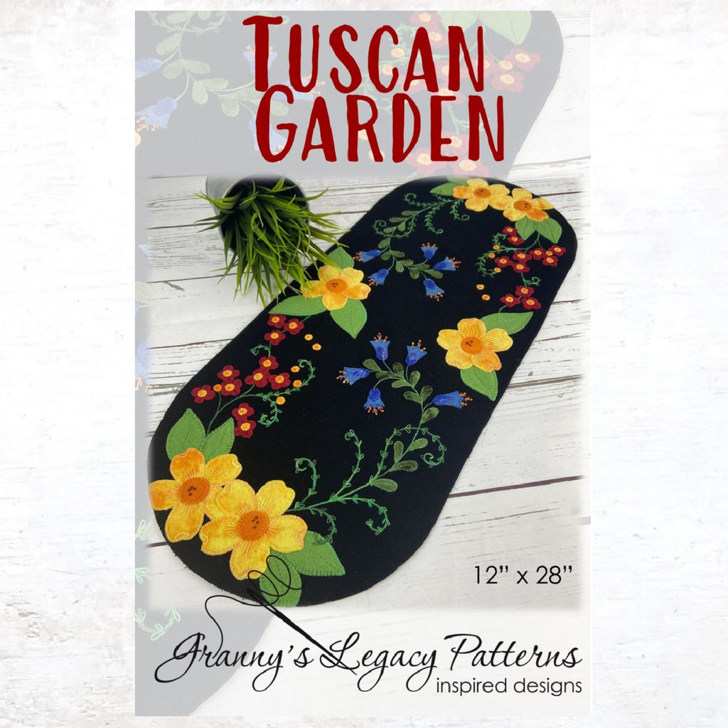 Tuscan Garden Wool Applique Pattern by Granny's Legacy Patterns