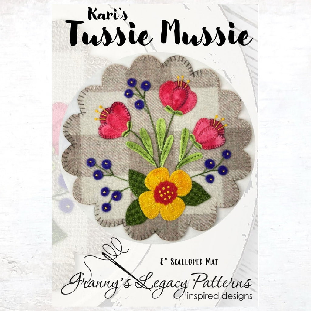 Tussie Mussie Wool Applique Pattern by Granny's Legacy Patterns