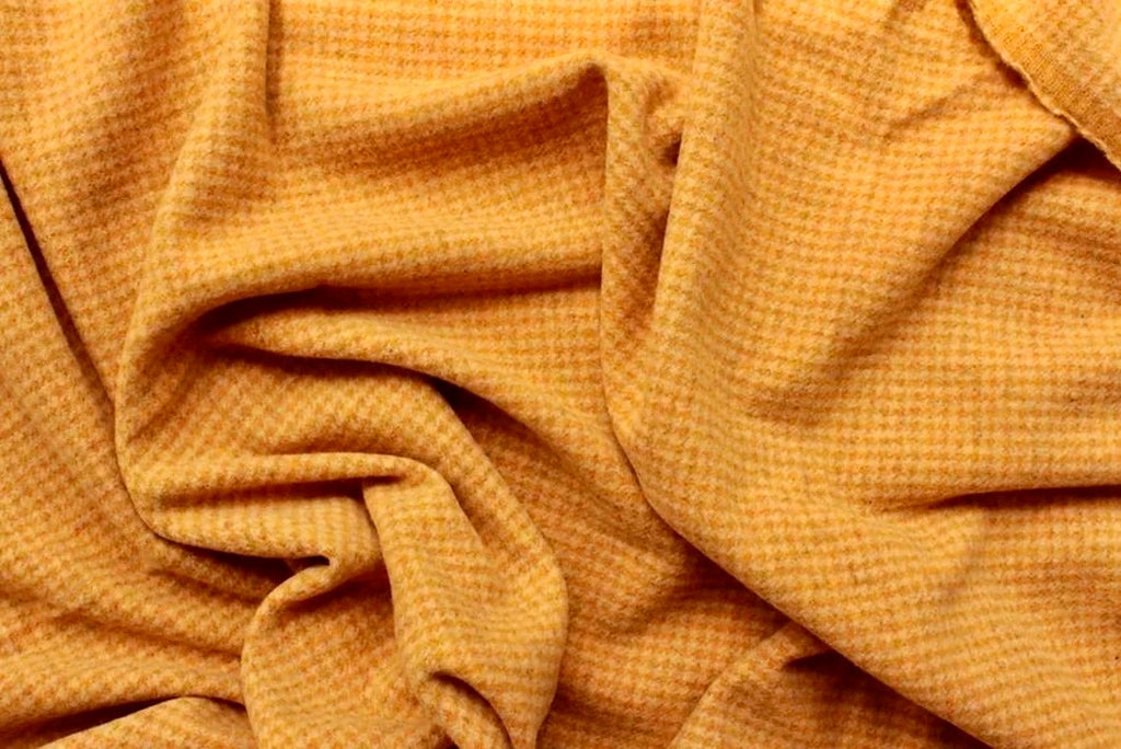 What's Up Buttercup Check Mill-dyed Wool Fabric