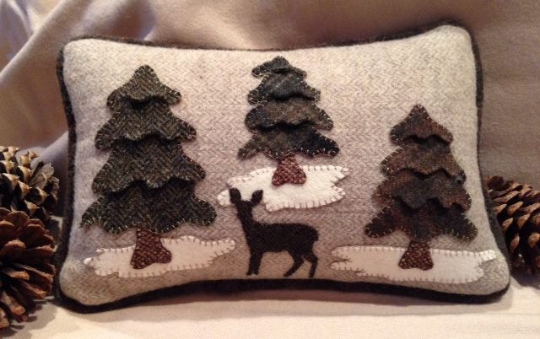Wintertime Pillow Pattern by Cricket Street - Kit Option Available