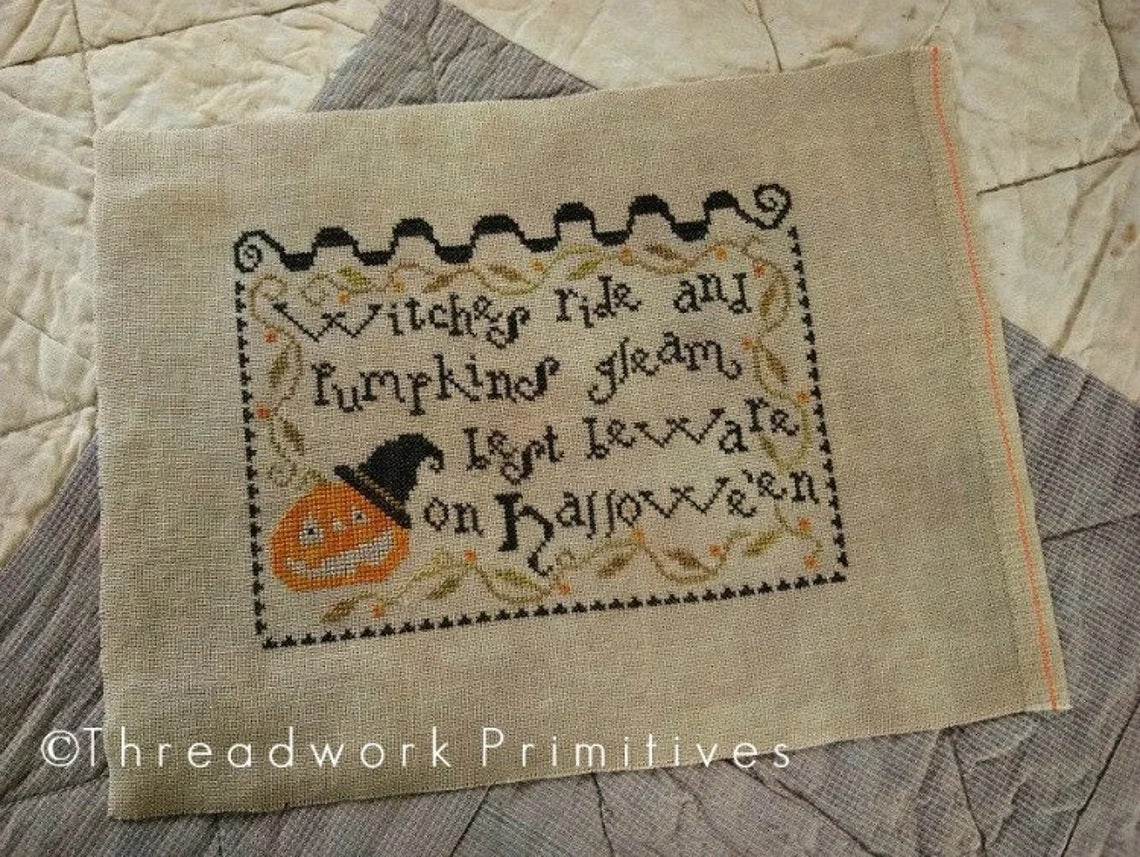 Witches Ride Pattern designed by Threadwork Primitives – fiddlestix designs